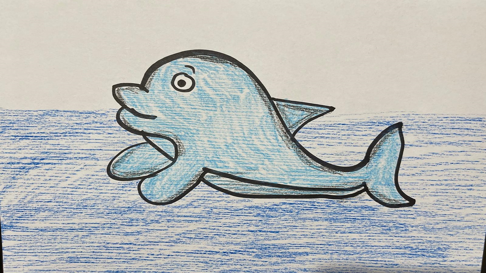 A drawing of a Dolphin