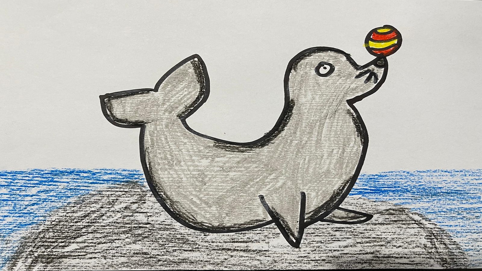 A drawing of a Sea Lion