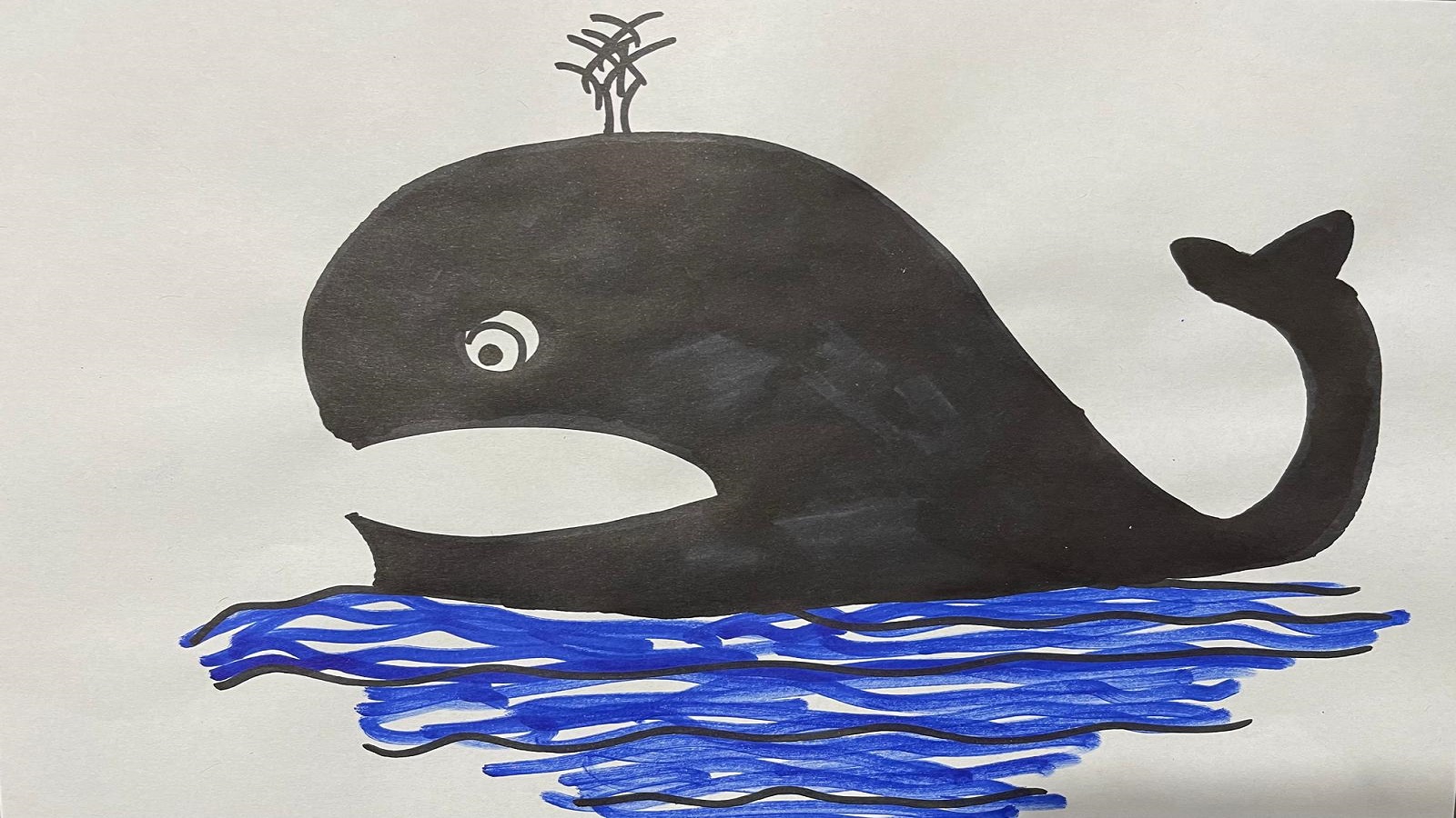 A drawing of a Whale