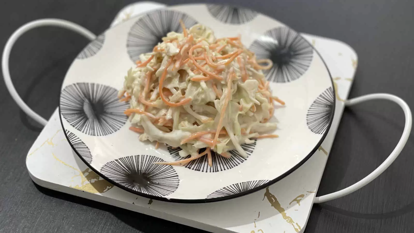 Coleslaw salad on a plate