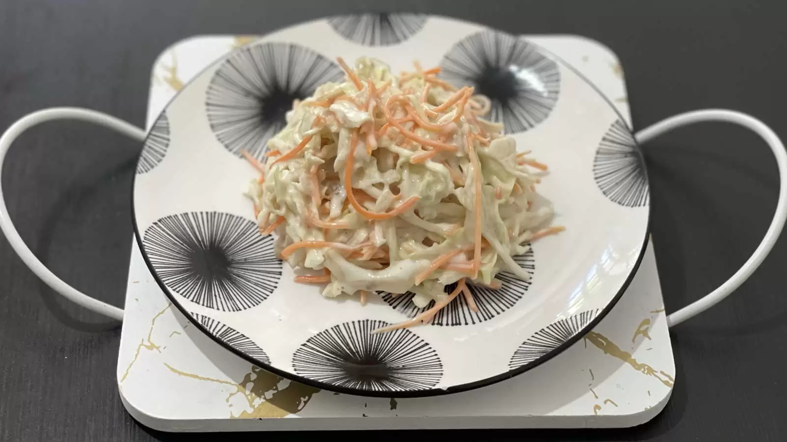 Coleslaw salad with the special sauce