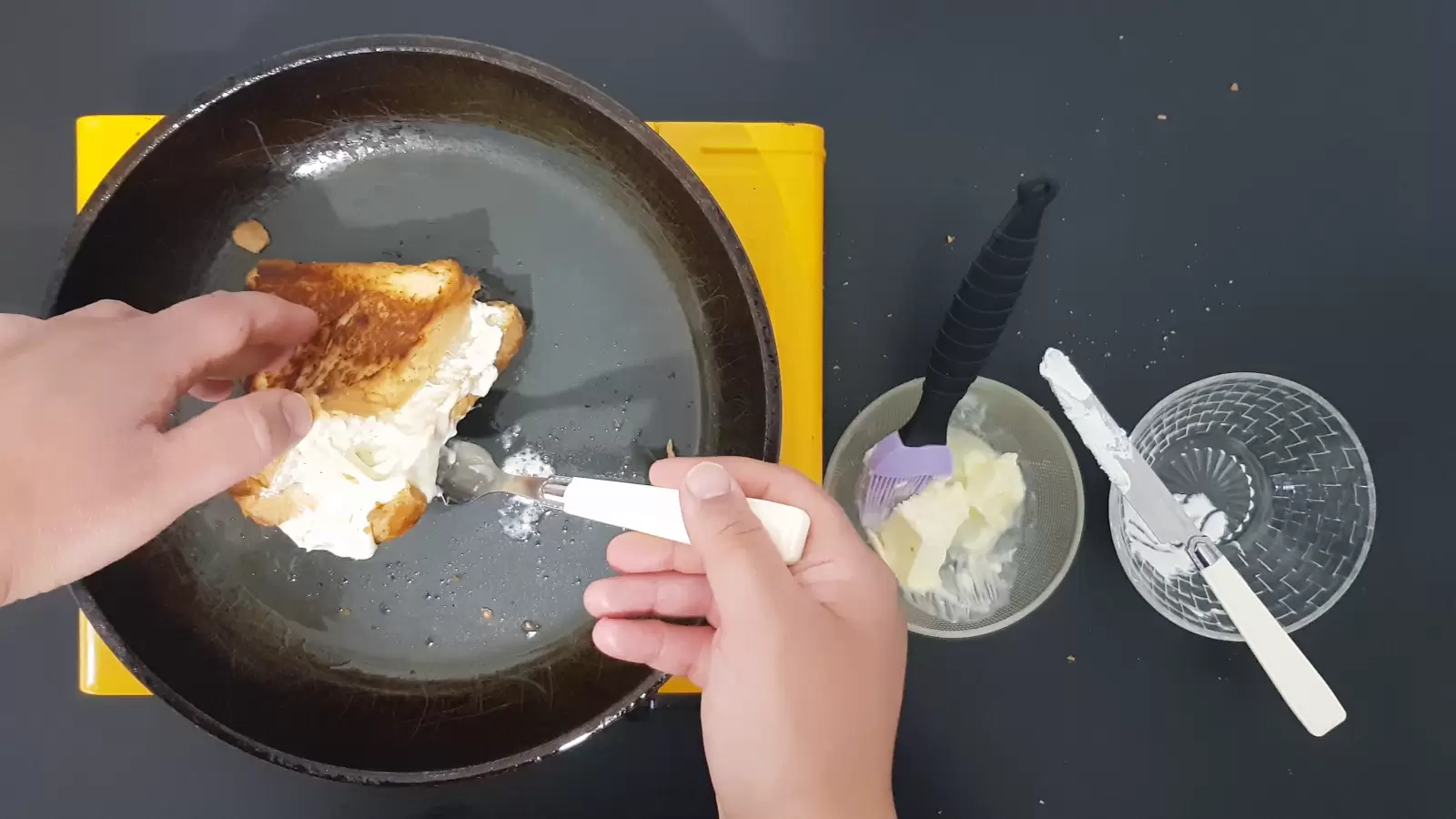 Grilled cheese sandwich for lunch