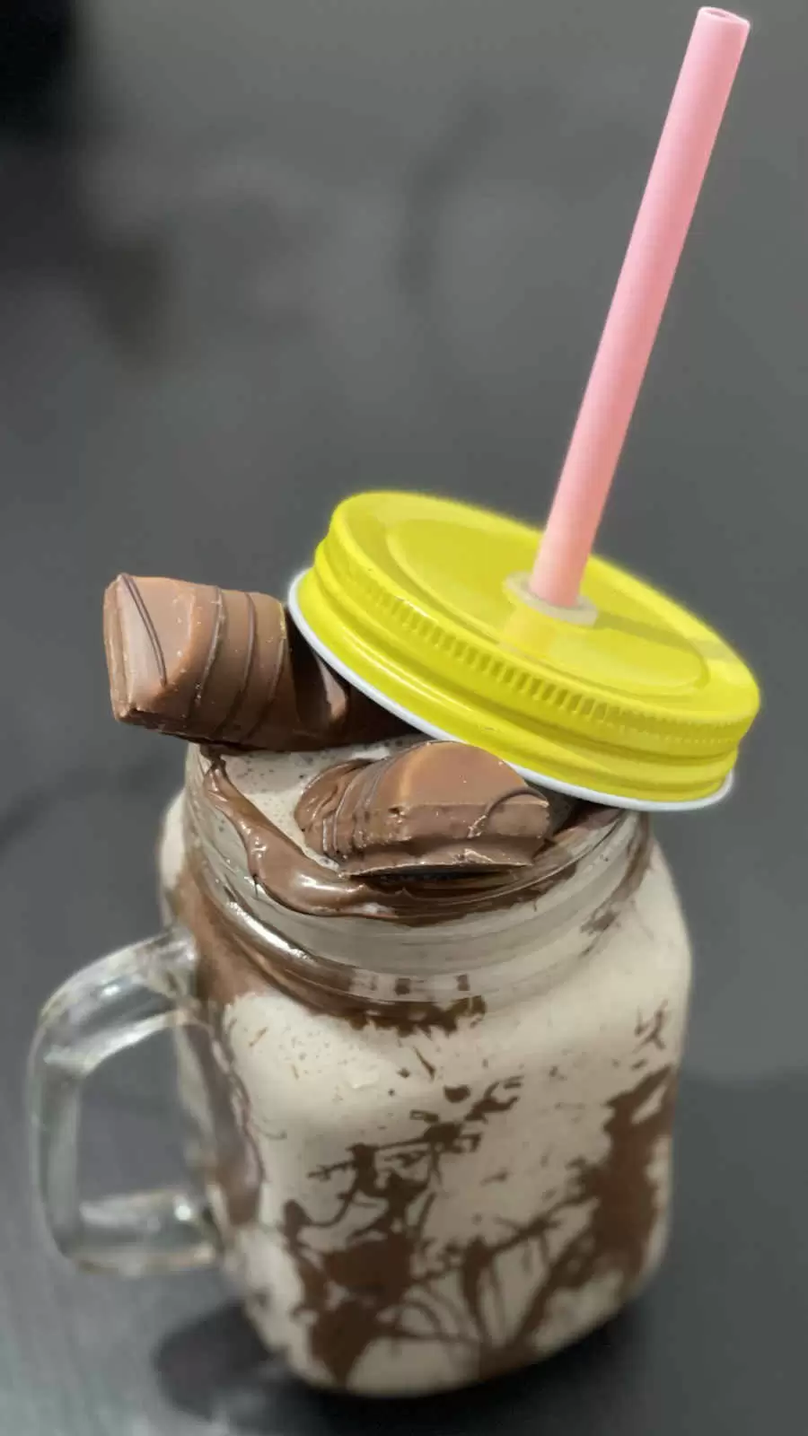 Milkshake Hersheys and Nutella in a glass