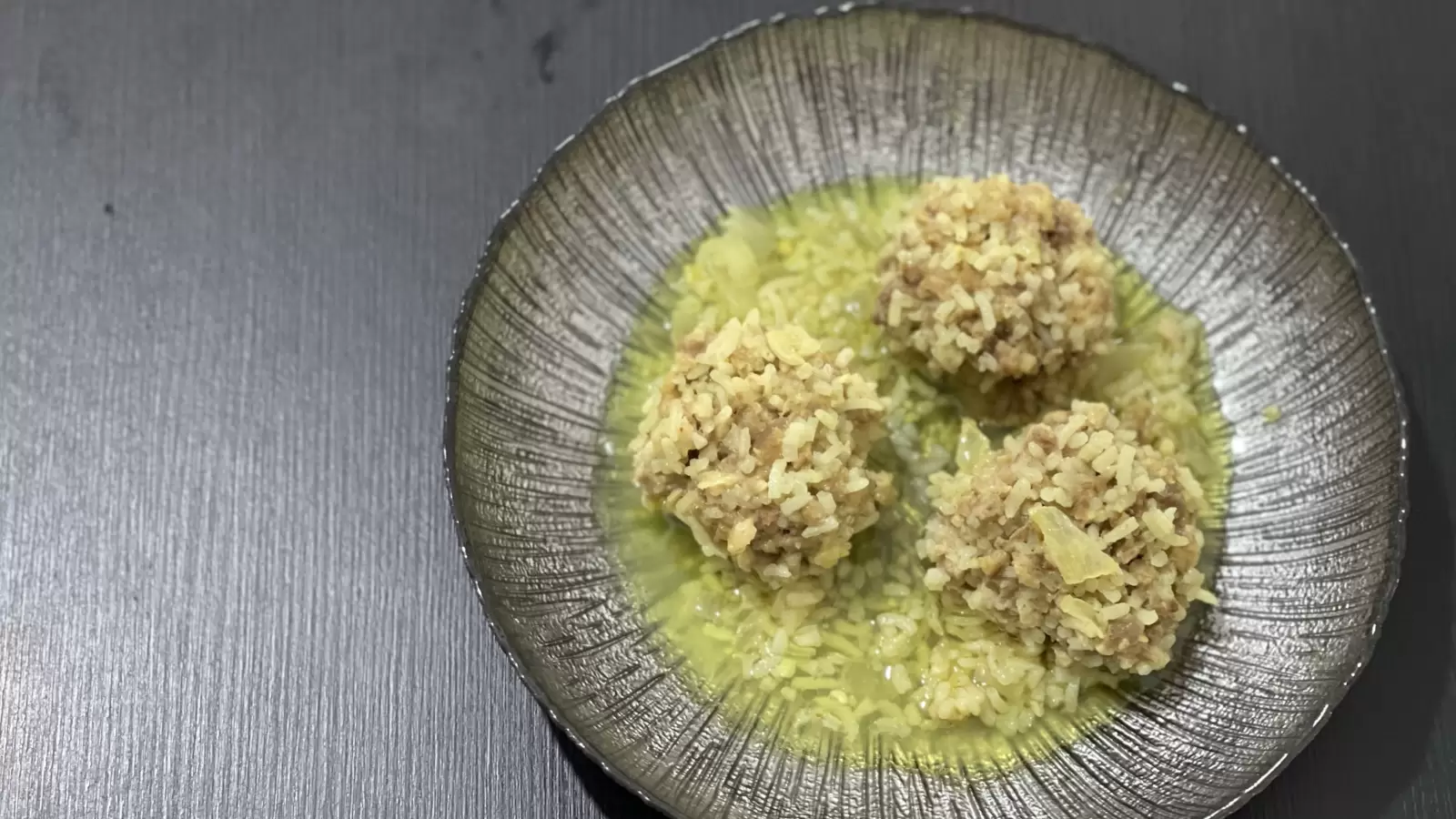 Porcupine Meatballs recipe in Onion Sauce on a Plate