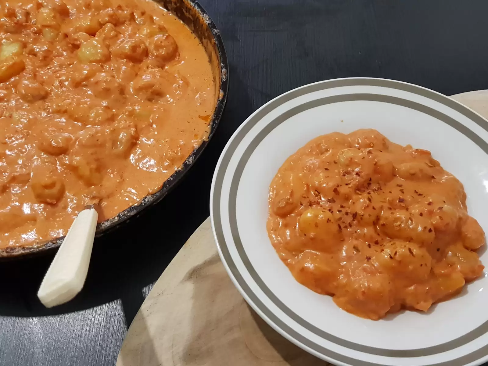 Tasty creamy tomato gnocchi