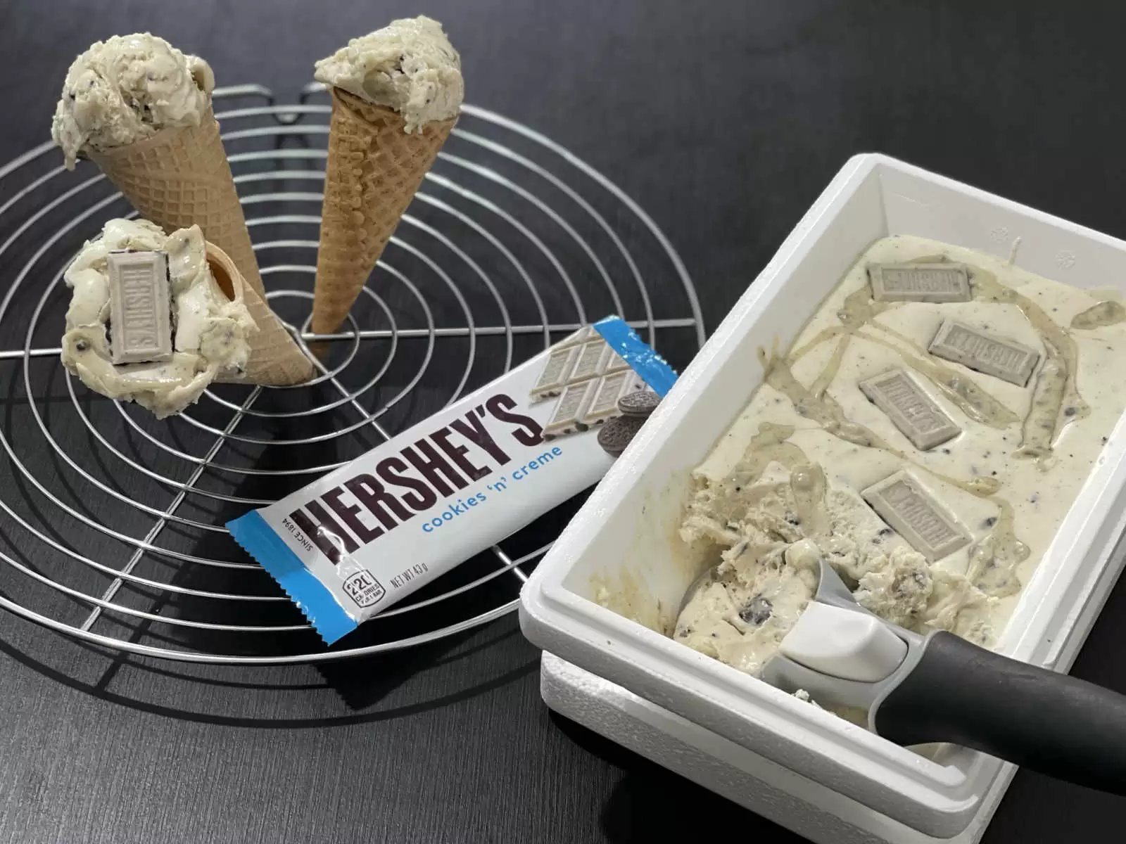 Tasty hersheys ice cream