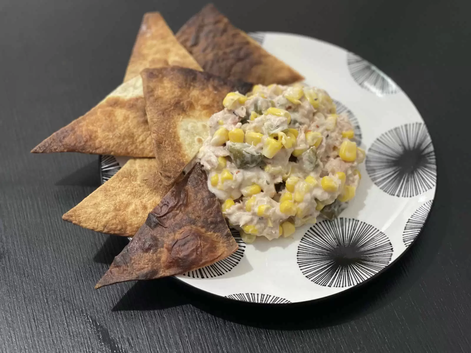 Tasty tuna corn and mayonnaise salad